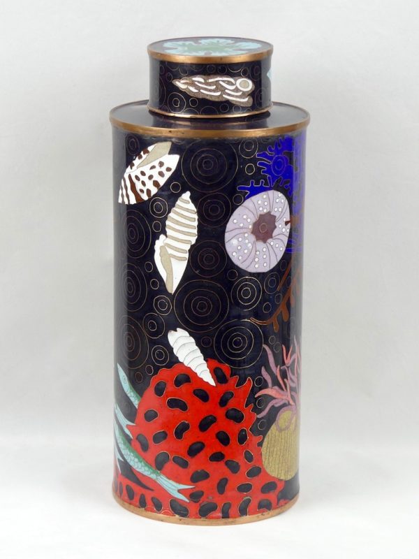 Pot à thé long en cloisonné (face 3)