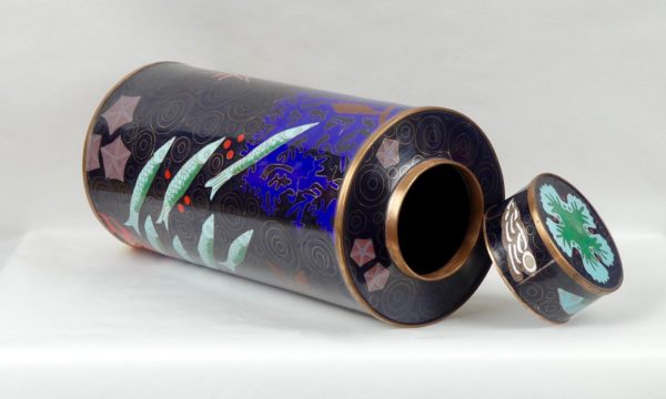 Pot à thé long en cloisonné (ouvert)