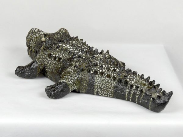 Alligator en céramique (3/4 dos)