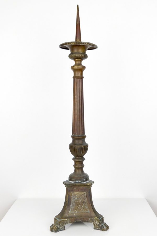 Grand pique-cierge en bronze 1