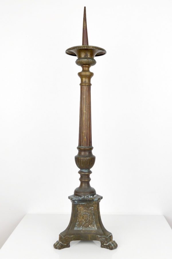 Grand pique-cierge en bronze 3
