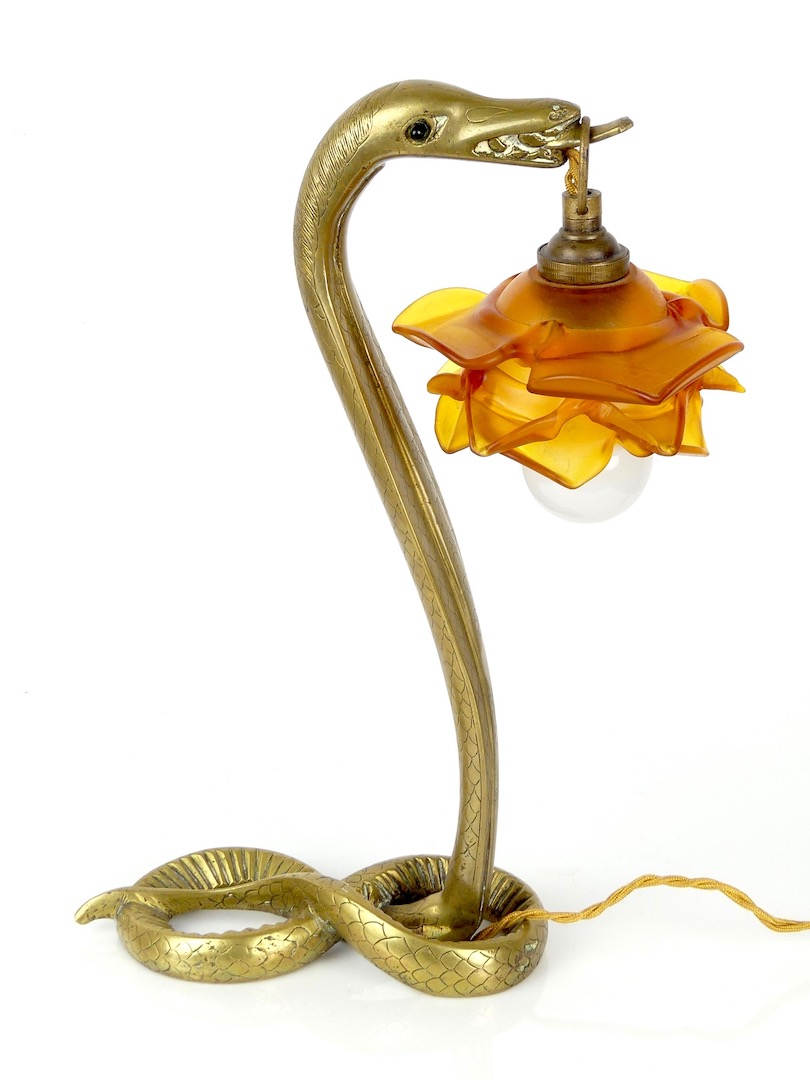 Lampe cobra Art Nouveau