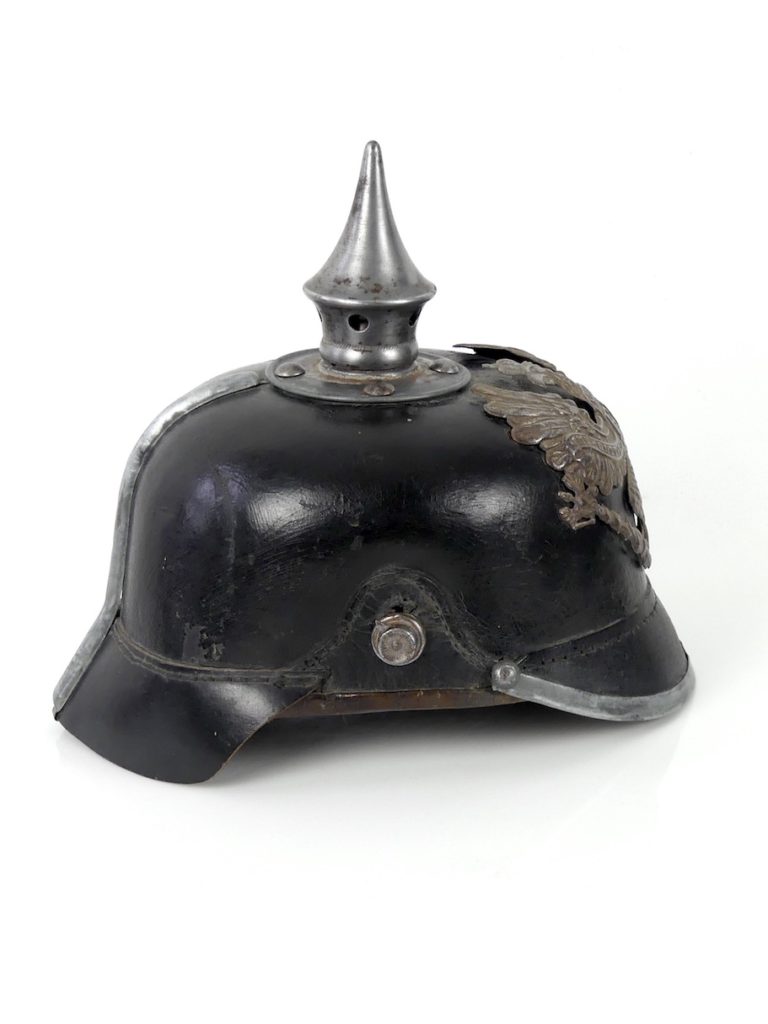 Casque Pickelhaube Prussien Impérial Allemand - Reproduction En Cuir Et Laiton - Taille ~60cm - Neuf