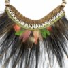 Collier à plumes de cérémonie papou (détail)