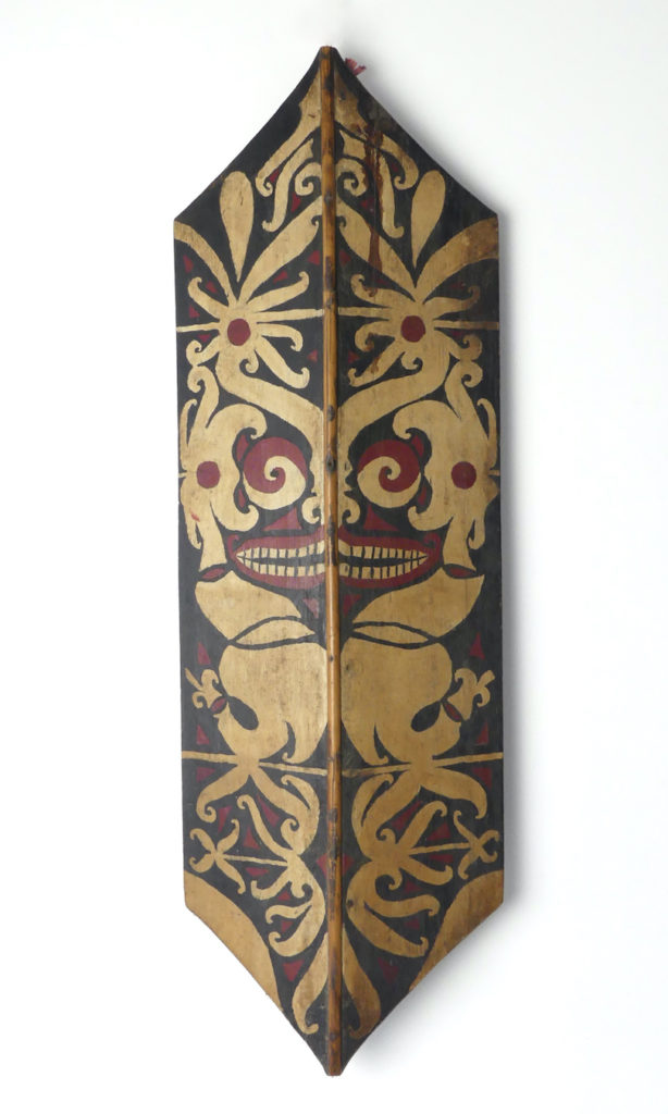 Bouclier De Danse Dayak - Art Tribal De Bornéo Indonésie - Bois Ancien à Patine
