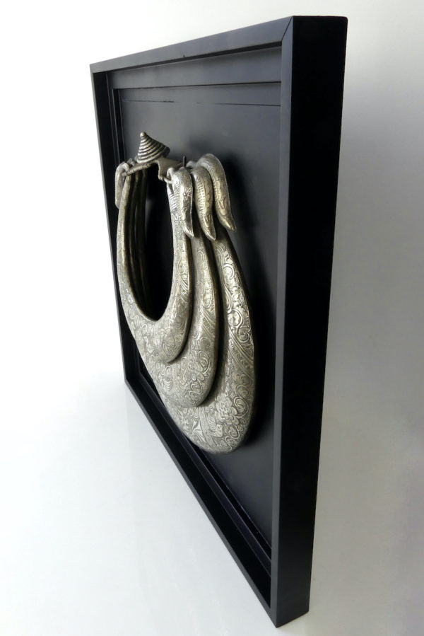 Grand collier Miao en métal argenté (3/4)