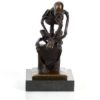 Petit bronze Squelette penseur de Milo (face)