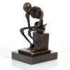 Petit bronze Squelette penseur de Milo (3/4)