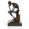 Petit bronze Squelette penseur de Milo (profil)