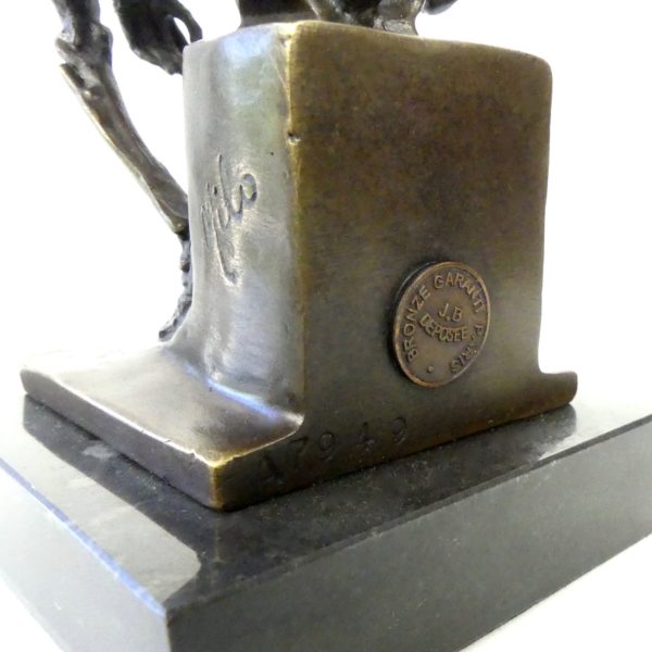 Petit bronze Squelette penseur de Milo (signature)