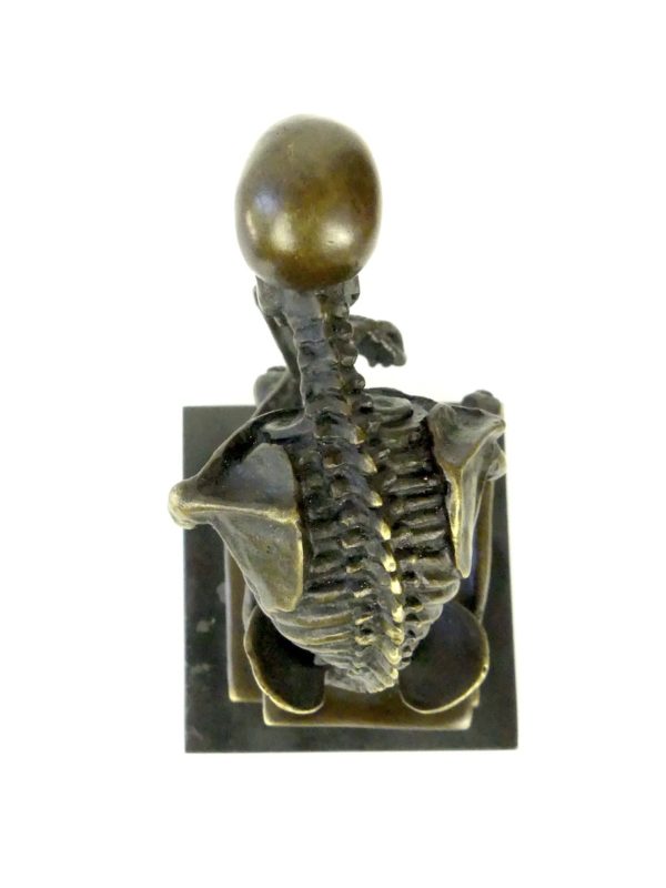Petit bronze Squelette penseur de Milo (dessus)
