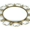 Miroir soleil aux feuilles d'acanthe en métal (dessous)