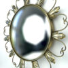 Miroir soleil aux feuilles d'acanthe en métal (3/4)