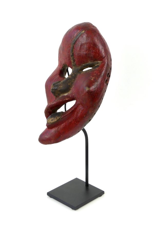 Masque iroquois False Face rouge (3/4)