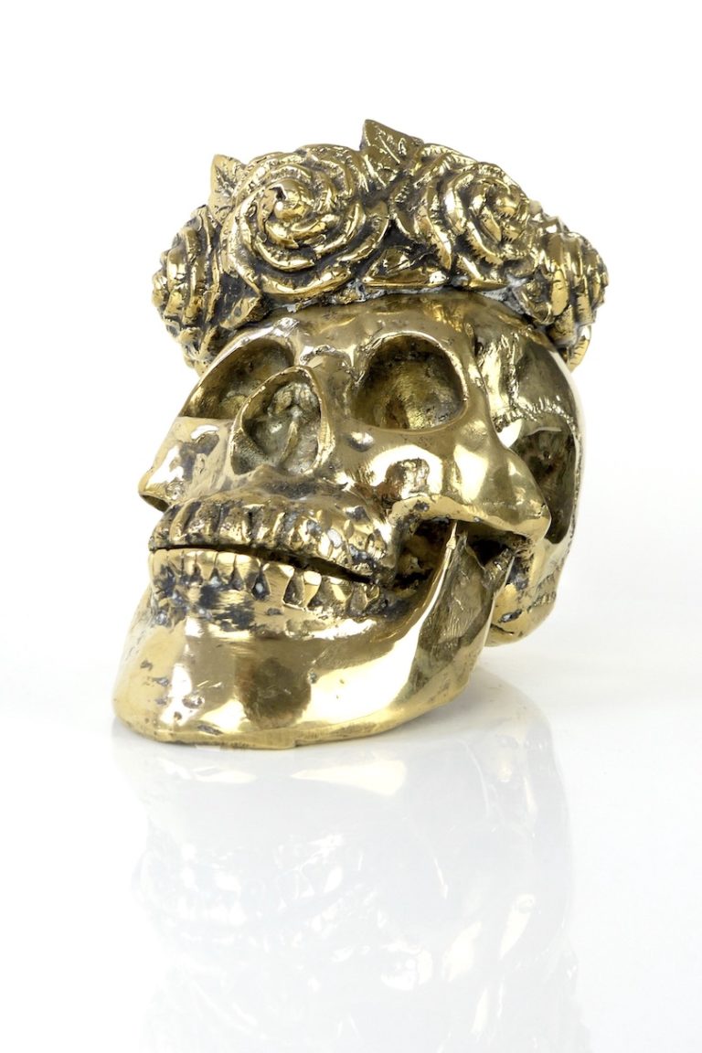 Perle Pendentif Crâne En Laiton - Masque Couteau - Pour Bracelet Paracorde - Neuf