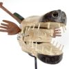 Masque de loup Yu’pik en bois (détail 3/4)