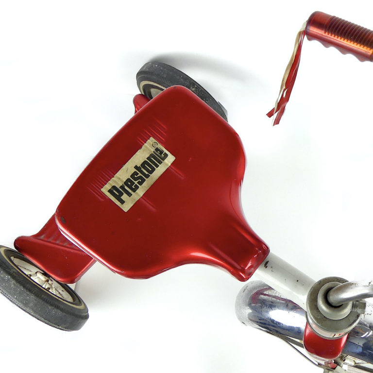 CycloRameur Ancien Vélo Tricycle Métal Rouge Années 50 Vintage - à Restaurer