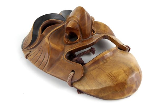 Masque Hahoe Yangban en bois (dessous 3/4)