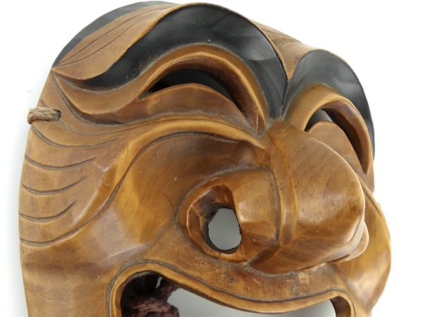 Masque Hahoe Yangban en bois (détail)