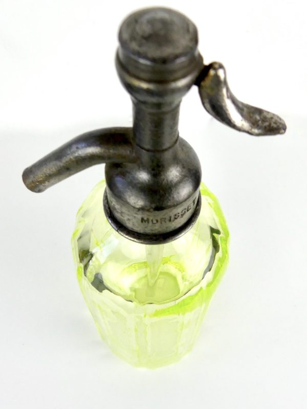 Siphon à eau de Seltz en ouraline (dessus)