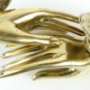 Mains de Bouddha en laiton (détail)