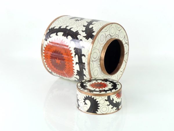 Pot en cloisonné Ouzbek (ouvert)