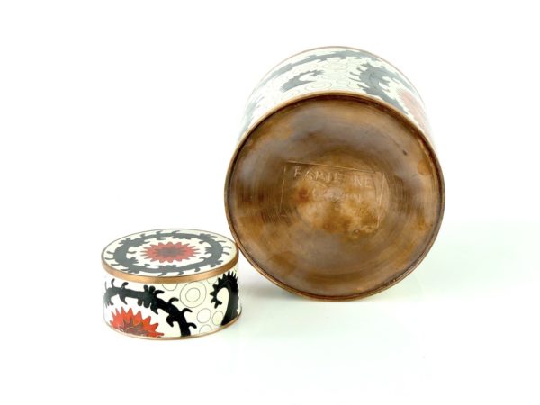 Pot en cloisonné Ouzbek (ouvert dessous)