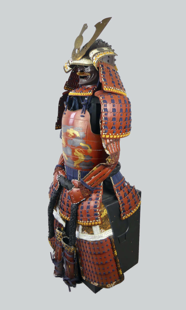 Armure de samouraï Yoroi laquée rouge (3/4)