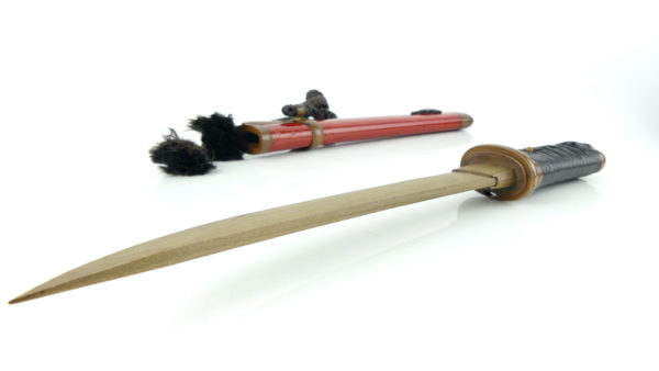 Tanto de samouraï ancien (3/4 lame bois)