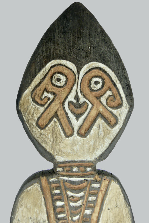 Planche votive gope Kerewa papou (détail tête)