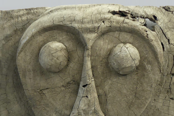 Panneau de cercueil Bahau Dayak (détail)