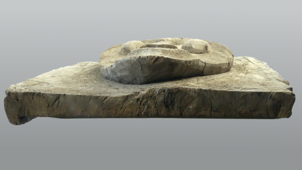 Panneau de cercueil Bahau Dayak (détail dessous-2)