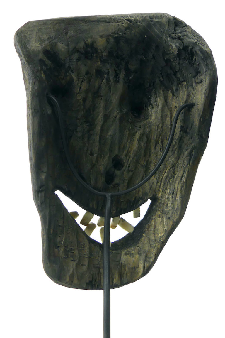 Masque Traditionnel Inuit - Sculpture Artisanale - Objet De Collection