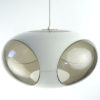 Lampe UFO blanc design Luigi Colani (suspendue face)