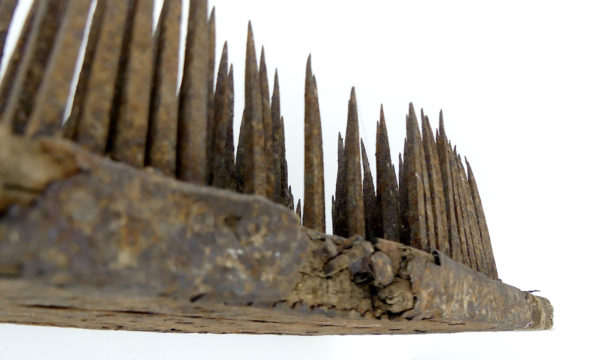 Peigne à carder XIXe (détail)