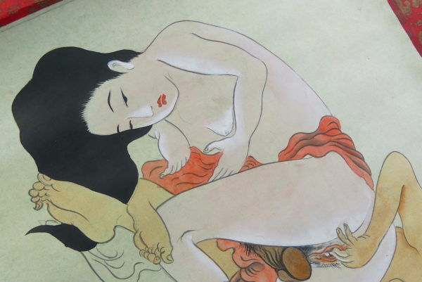 Shunga makimono 5 peintures érotiques japonaises (détail)