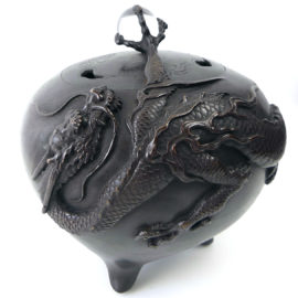 Important brûle-parfum encensoir en bronze - Koro Japon MEIJI - XIXe