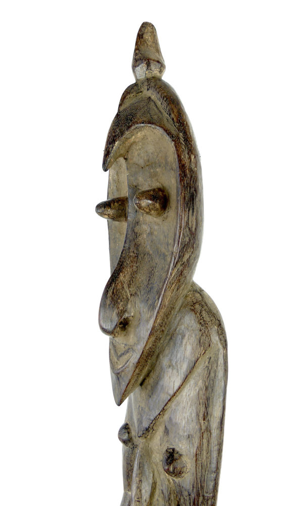 Grande statue d’ancêtre Ramu anthropo-zoomorphe (détail 3/4)