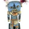 Poupée Kachina bleue en bois (dessus)