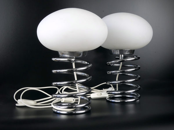 Lampe Ressort Ingo Maurer 1969 design allemand (paire)