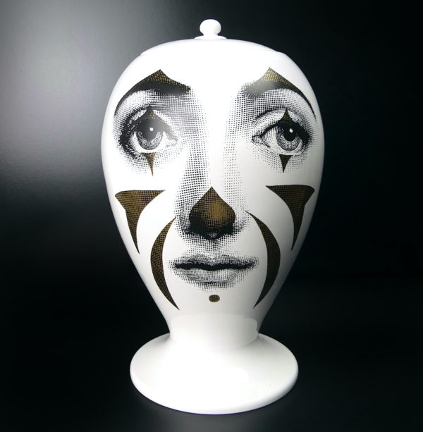 Vase clown Fornasetti double décors par Bitossi Ceramiche (face)