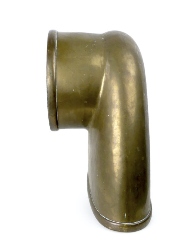 Manche à air de bateau ovoïde en cuivre (profil)