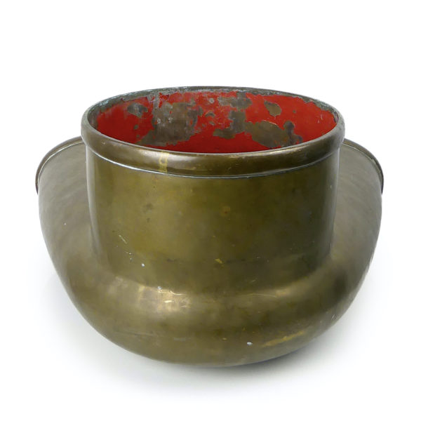 Manche à air de bateau ovoïde en cuivre (dessus)