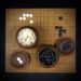 Jeu de go traditionnel japonais en bois massif - Période Shōwa