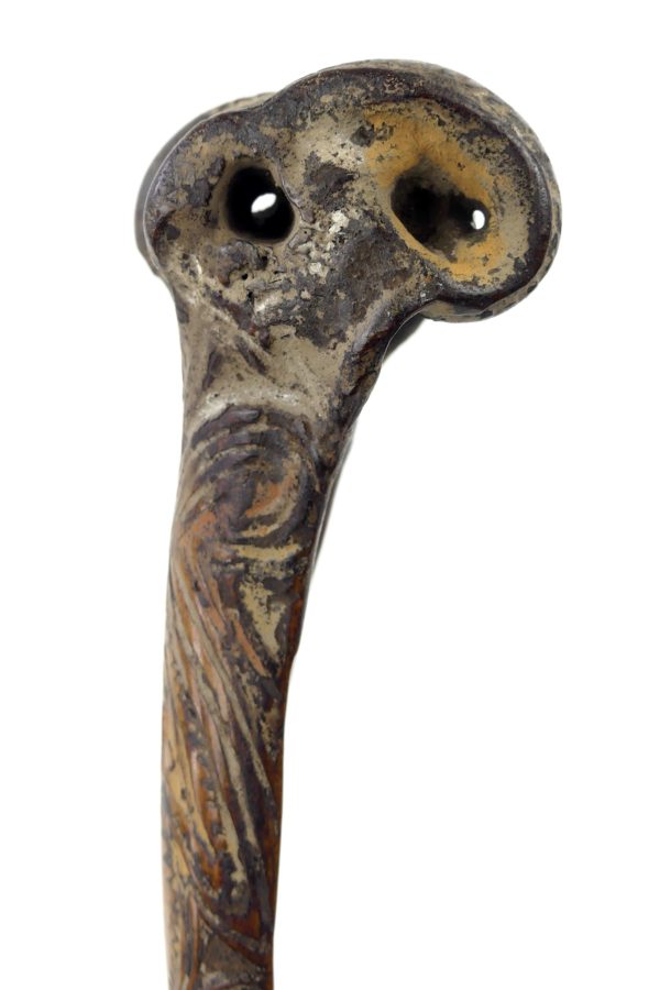 Dague en os de casoar Abelam ancienne (détail profil)