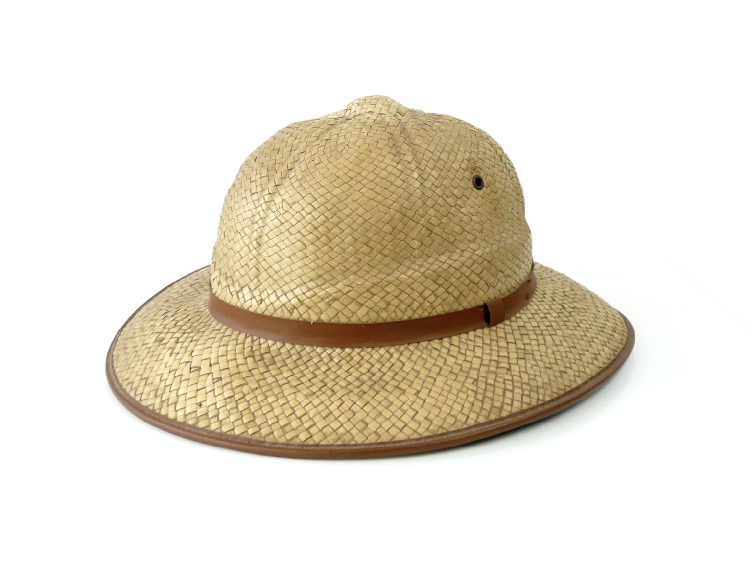 Casque Colonial En Paille – Large Bord, Mentonnière Réglable, Idéal Pour Soleil Et Costumes