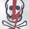 Plaque émaillée polonaise Danger de mort Haute-tension (détail)