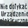 Plaque émaillée polonaise Danger de mort Haute-tension (détail)