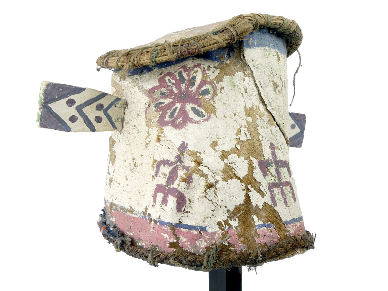 Masque Hopi Kachina Katsina - Art Populaire Amérindien En Bois (Bon état)