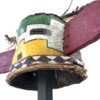 Masque heaume soleil aux grandes oreilles Kachina Hopi (dessous 3/4)